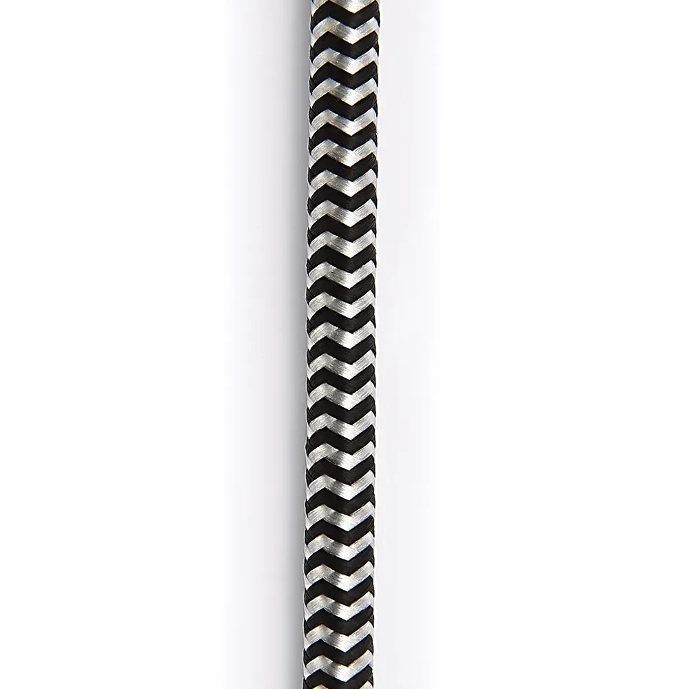D'Addario 15 Foot Custom Series Braided Instrument Cable, Grey