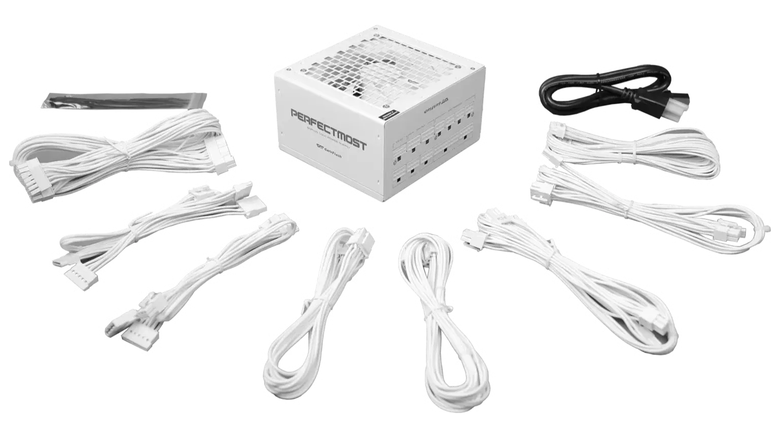 darkFlash PMT750 750W White 白色 ATX3.1 80 Plus Gold Fully Modular Power Supply PS-DPMT75W