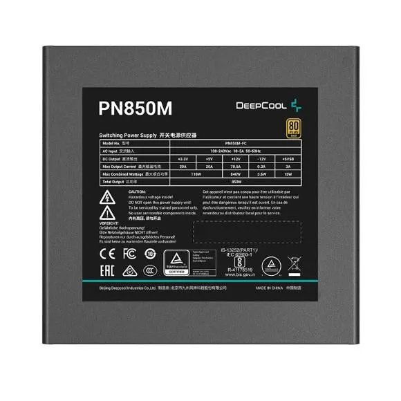 DeepCool Power Supply PN850M 850W 80Plus Gold  ATX 3.1