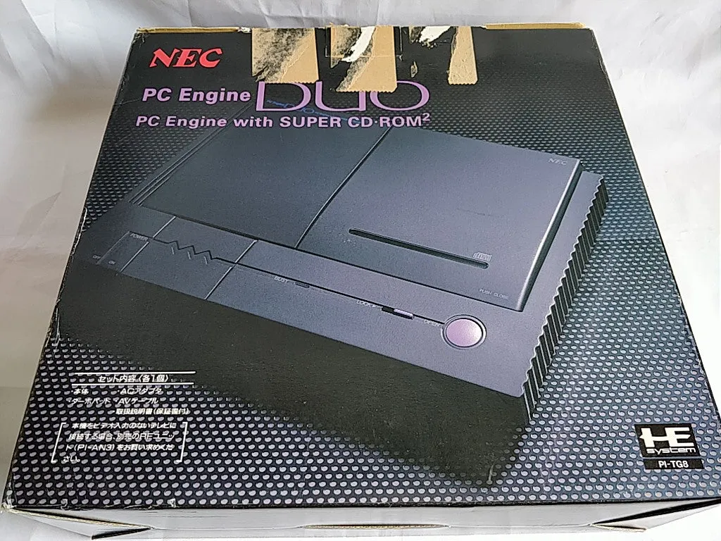 Defective NEC PC Engine DUO Console (TurboDUO PI-TG8),Pad,PSU,Boxed set-b320-