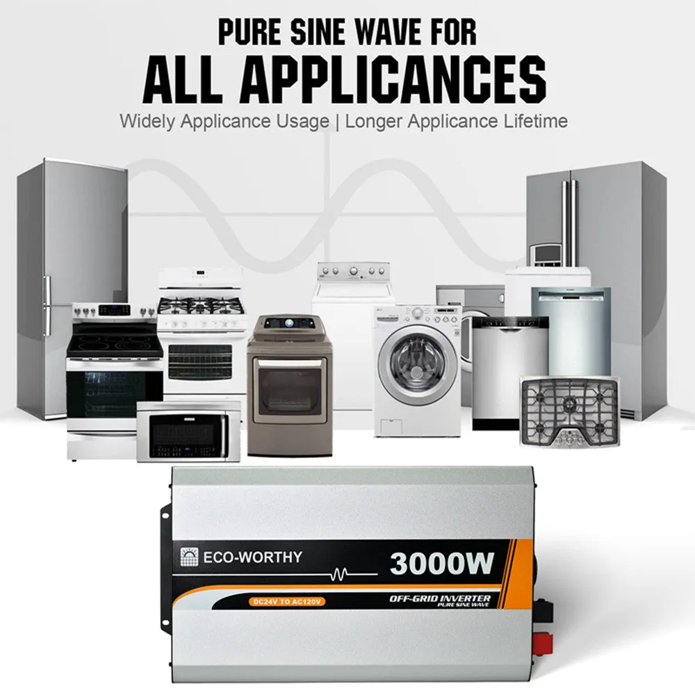 Eco-Worthy 1950W 24V (10x Bifacial 195W) Complete MPPT Off Grid Solar Kit