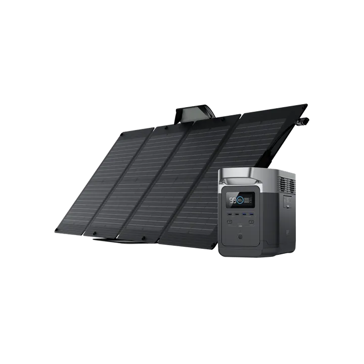 EcoFlow DELTA 1300   220W Portable Solar Panel -  6 x 1800W AC Outlets, Solar Generator for Outdoor Camping and Home Backup