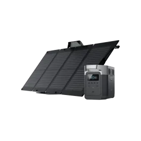 EcoFlow DELTA 1300   220W Portable Solar Panel -  6 x 1800W AC Outlets, Solar Generator for Outdoor Camping and Home Backup