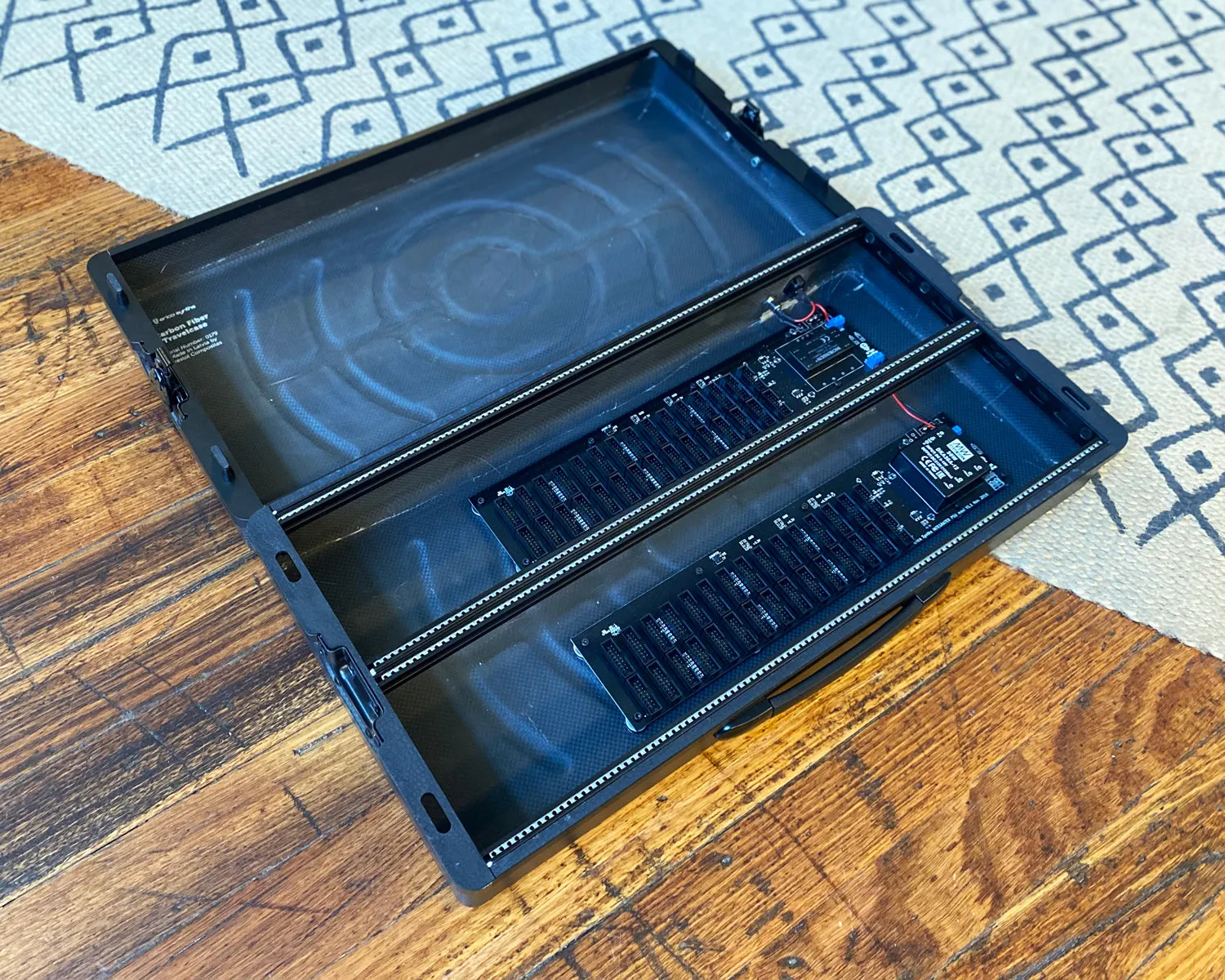 Erica Synths 2x104HP Carbon Fibre Travel Case with Lid