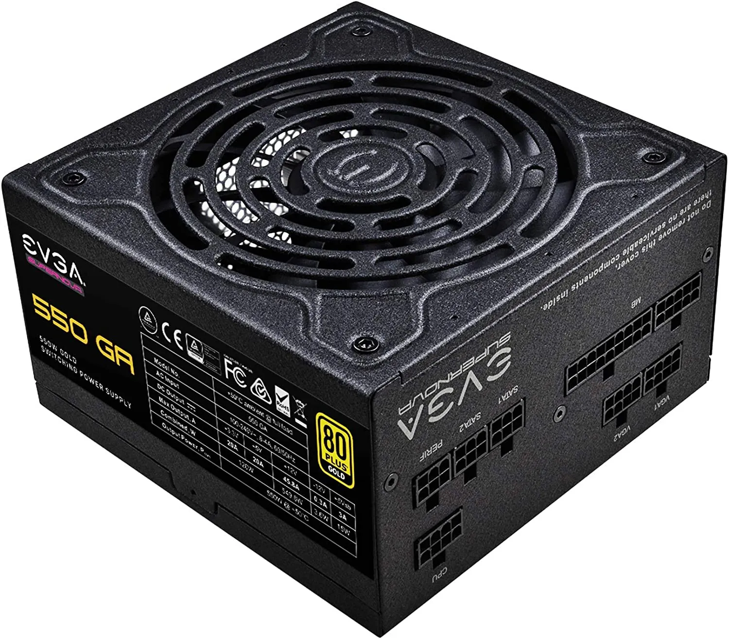 Evga Supernova 550 Ga 550W PSU, 80 Plus Gold, Fully Modular, Eco Mode, Includes Power on Self Tester, Compact 150Mm Size, Power Supply 220-GA-0550-X3