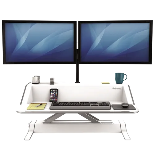 Fellowes Lotus Sit-Stand Workstation - White