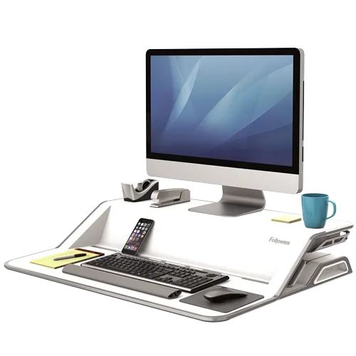 Fellowes Lotus Sit-Stand Workstation - White
