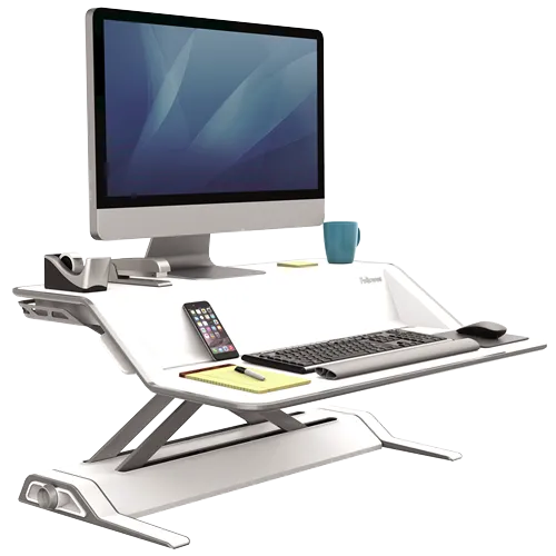 Fellowes Lotus Sit-Stand Workstation - White