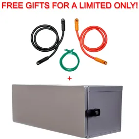 Free EG4 PowerPro Conduit Box   Battery to Inverter Communication Cable   2x Black Power Cables 2/0 AWG 39.4 inch to Connect Inverter Negative Terminal   2x Red Power Cables 2/0 AWG 39.4 inch To Connect Inverter Positive Terminal ($199.99 Value)