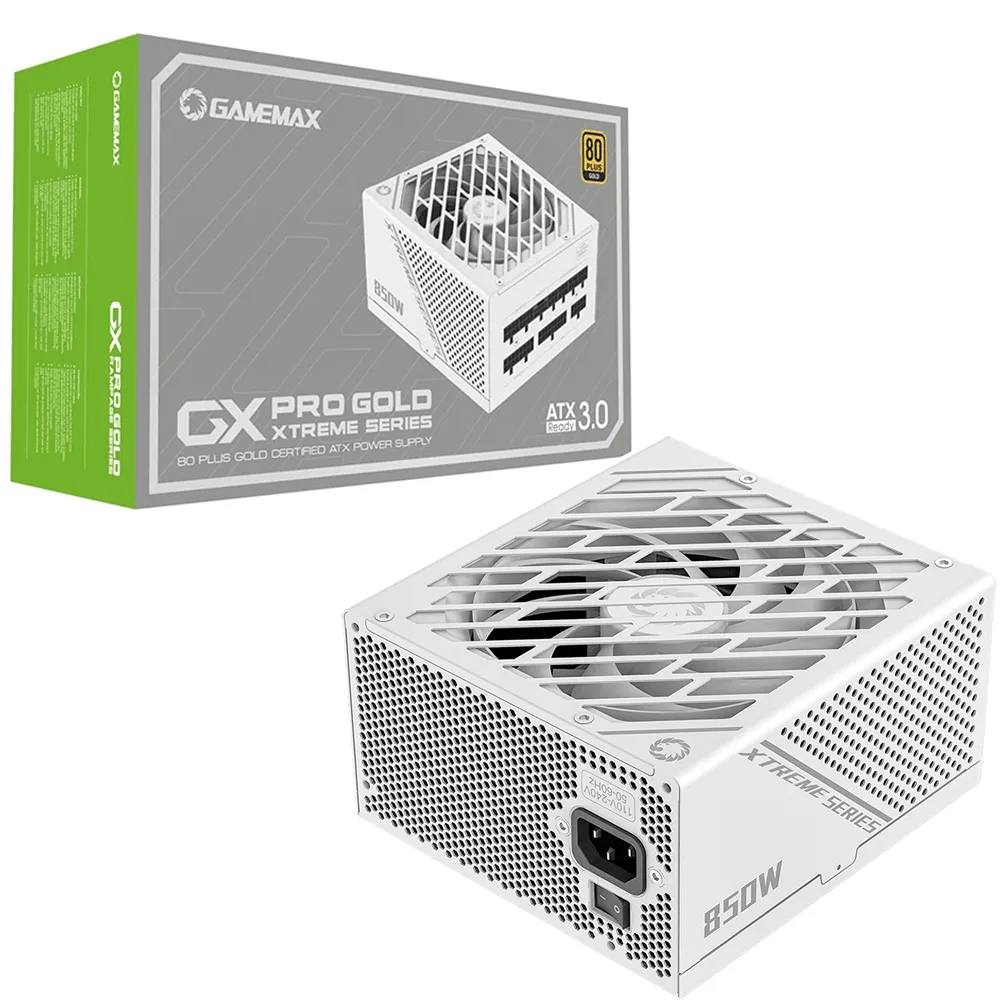 GameMax GX850 Pro Xtreme Series 850W 80 PLUS Gold Certified Power Supply - White