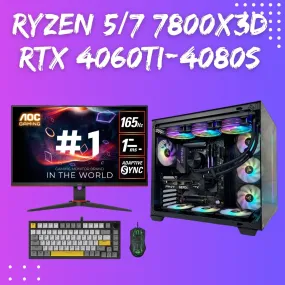 Gaming PC Bundle | Ryzen 5/7 7800X3D | RTX 4060 Ti-4080Super | Antec c5 Black