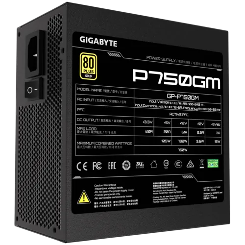 GIGABYTE 750W GP-P750GM 80 PLUS GOLD FULLY MODULAR SMPS