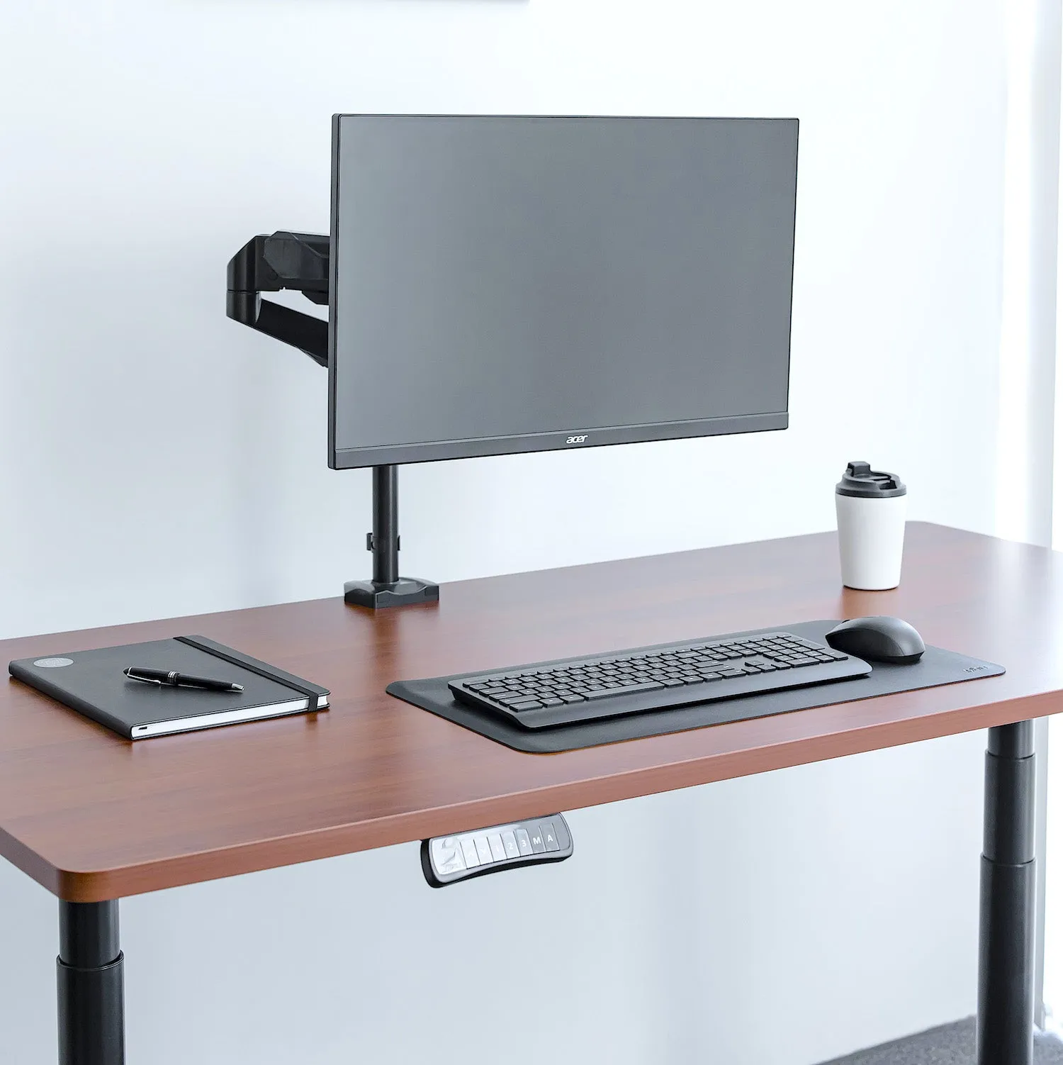 GKU LCD Monitor Desk Mount -  ProRiser V1 Gas Spring Fully Adjustable Monitor Arm