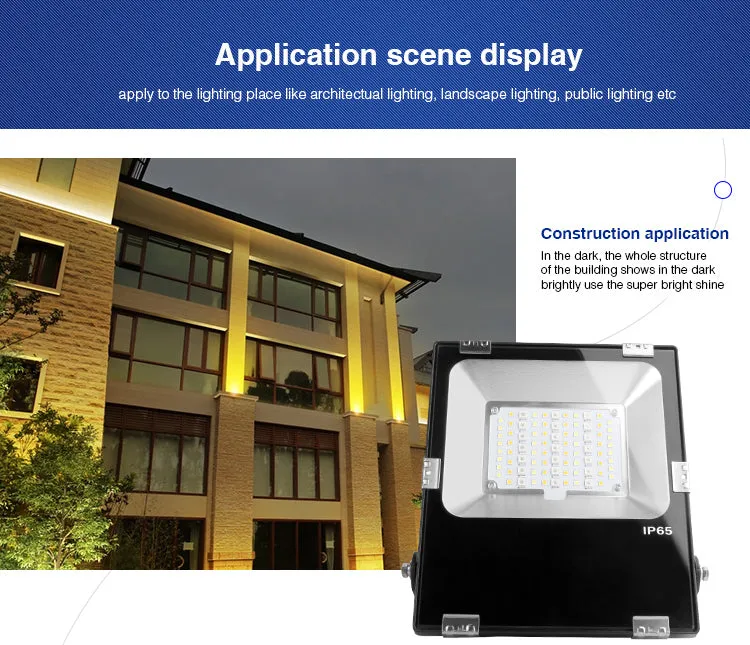 IP65 2.4G RF Wireless Control 30W Smart RGB CCT LED Flood Light