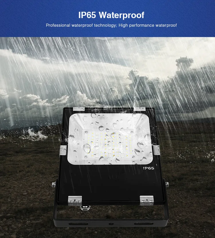 IP65 2.4G RF Wireless Control 30W Smart RGB CCT LED Flood Light
