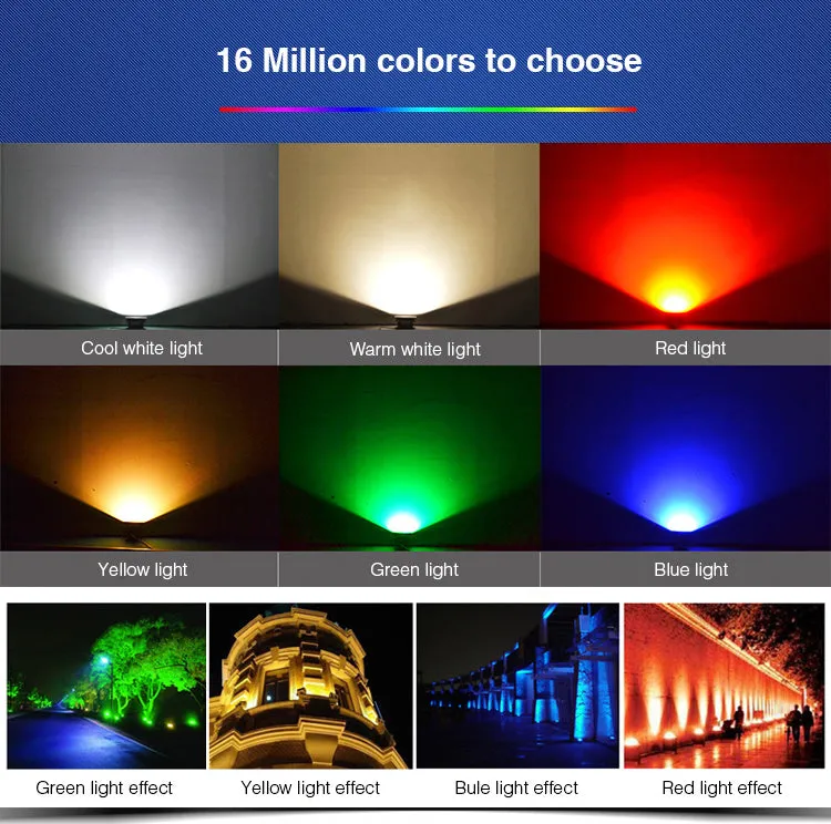 IP65 2.4G RF Wireless Control 30W Smart RGB CCT LED Flood Light