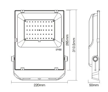 IP65 2.4G RF Wireless Control 50W Smart RGB CCT LED Flood Light