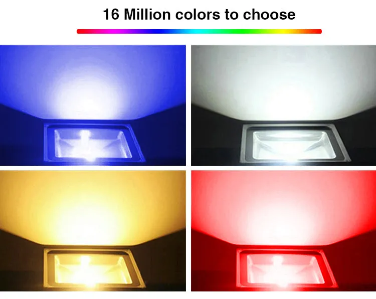 IP65 2.4G RF Wireless Control 50W Smart RGB CCT LED Flood Light