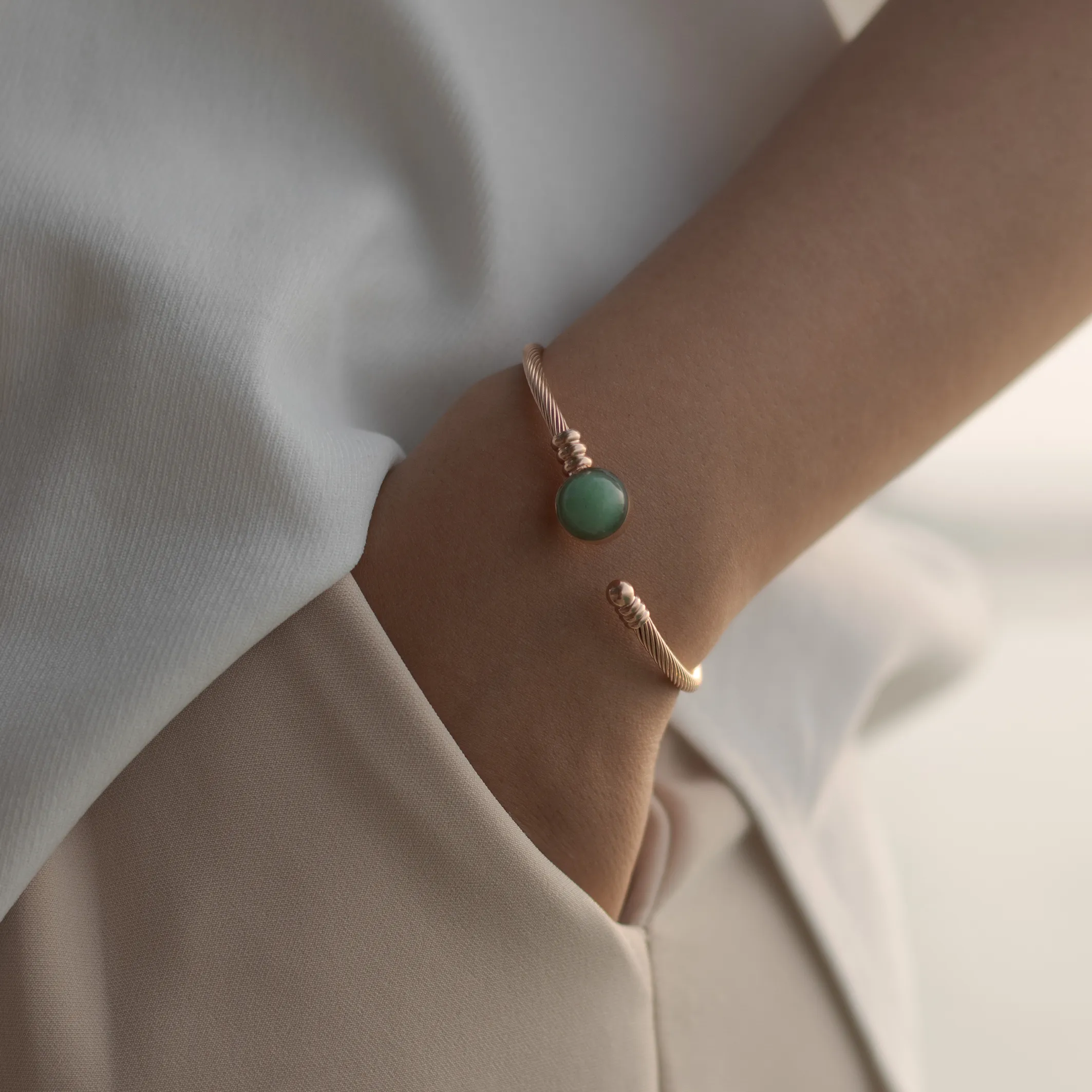 Lake Blue Stone Solasta Cuff (Faux)