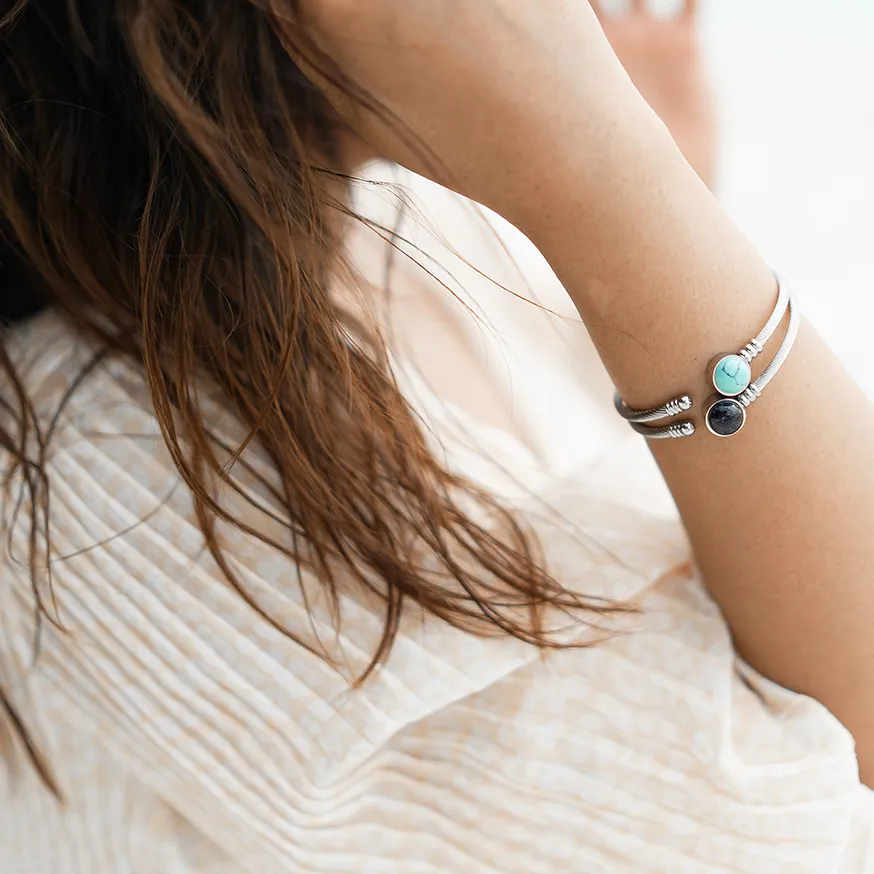 Lake Blue Stone Solasta Cuff (Faux)