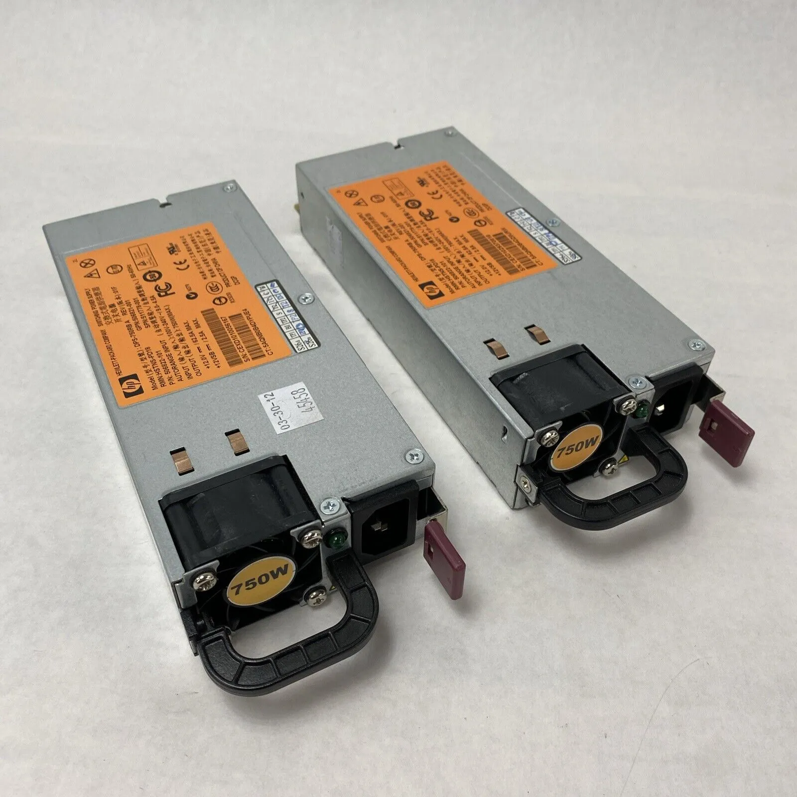 Lot of 2 HP DSP-750RB A 750W Switching Power Supply 506822-101