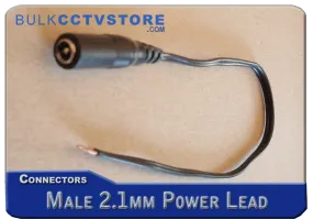 Male 2.1mm DC Plug With Power Lead