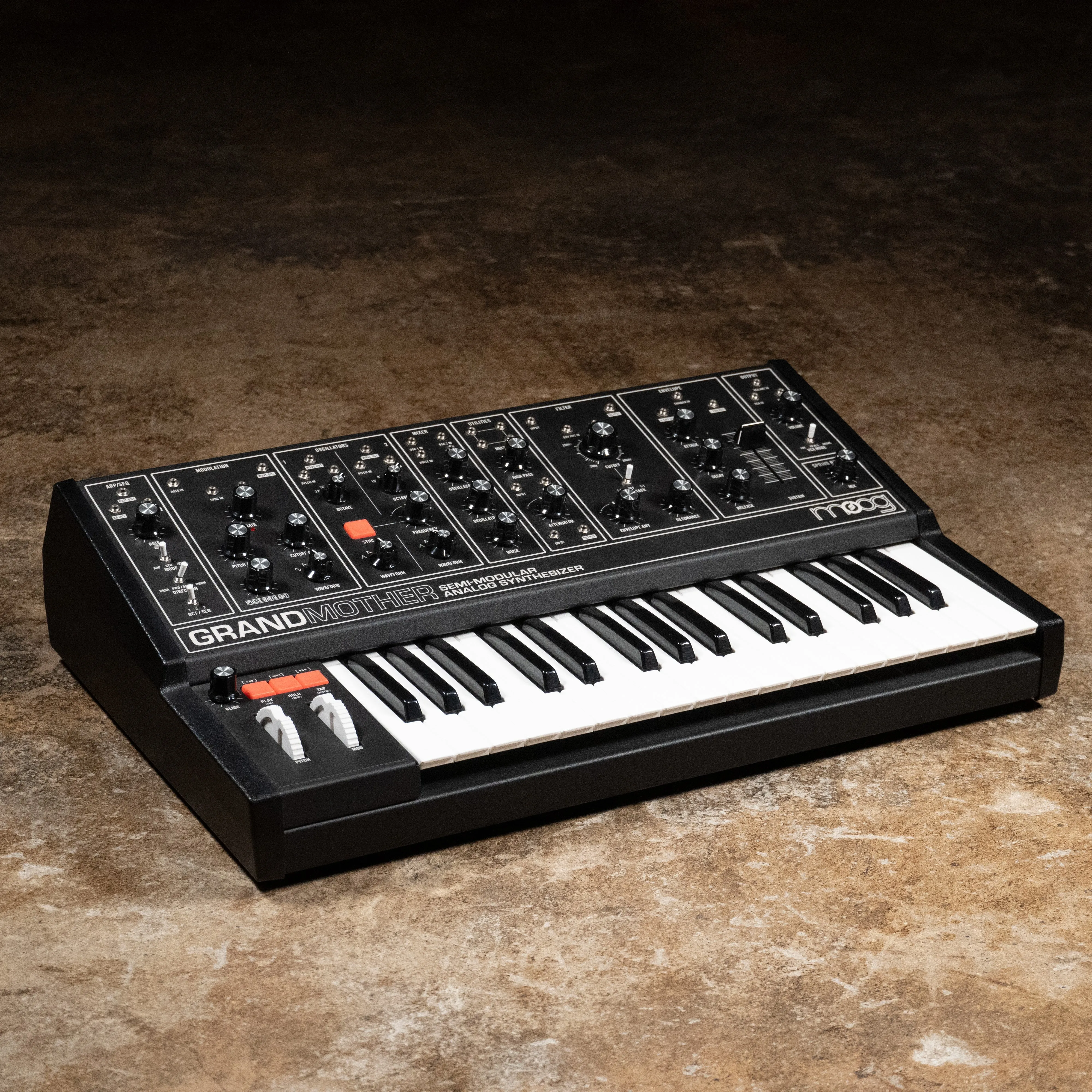 Moog Grandmother Dark Semi-Modular Analog Synthesizer w/PSU - Used