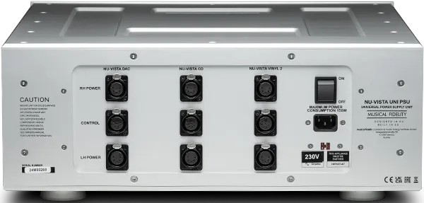 Musical Fidelity NU-VISTA UNI PSU High-End Power Supply For Nu-Vista Source Devices (Silver)