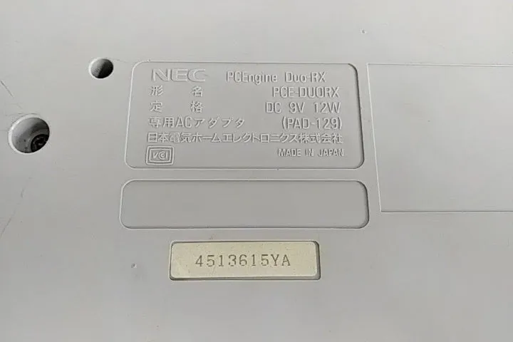 NEC PC Engine DUO-RX PCE-DUORX Console, Pad, PSU and game set, Working-a725-