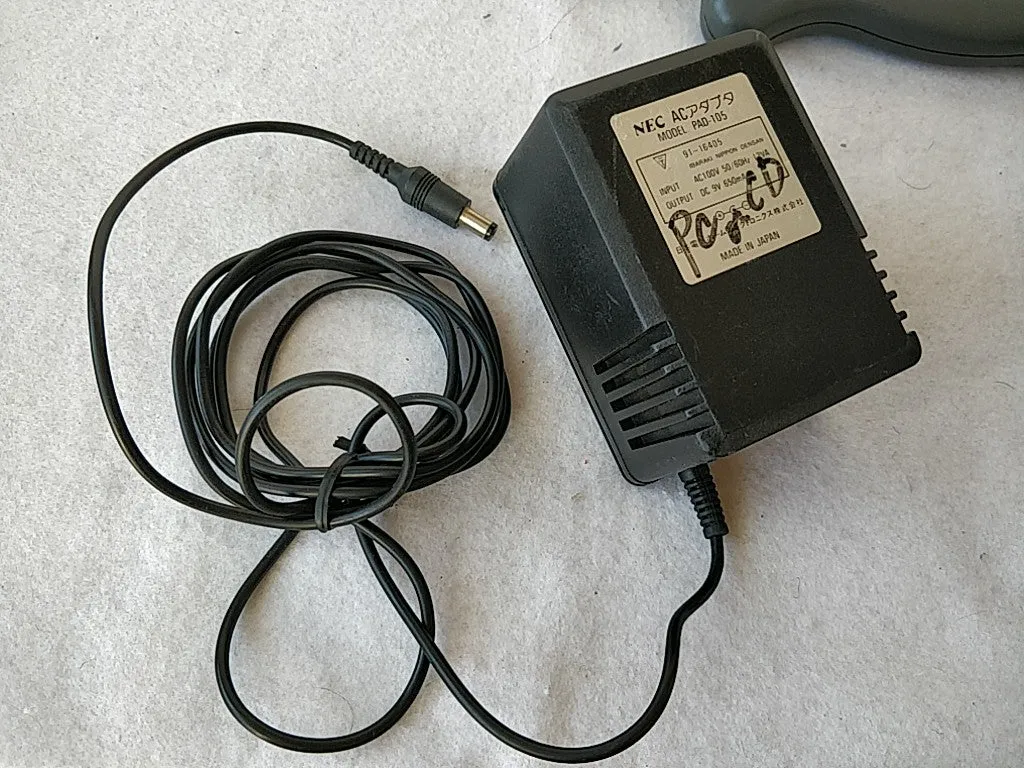 NEC PC Engine Shuttle Console(TurboGrafx-16) Pad,PSU,AV cable,Game/tested-d1028-