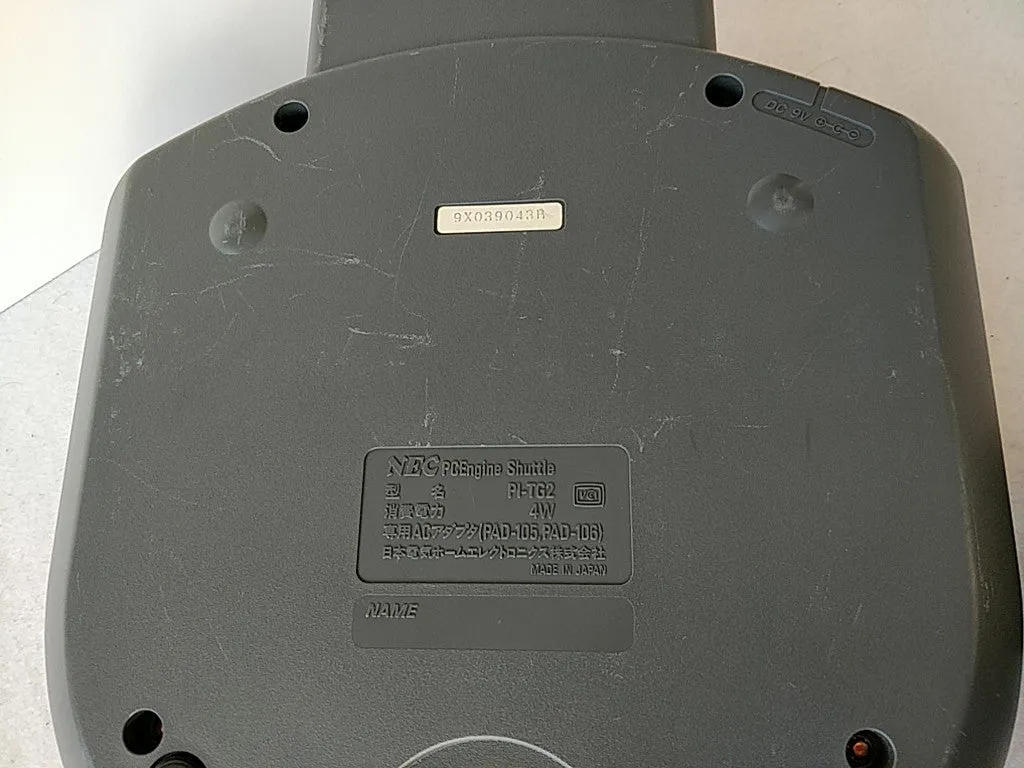 NEC PC Engine Shuttle Console(TurboGrafx-16) Pad,PSU,AV cable,Game/tested-d1028-