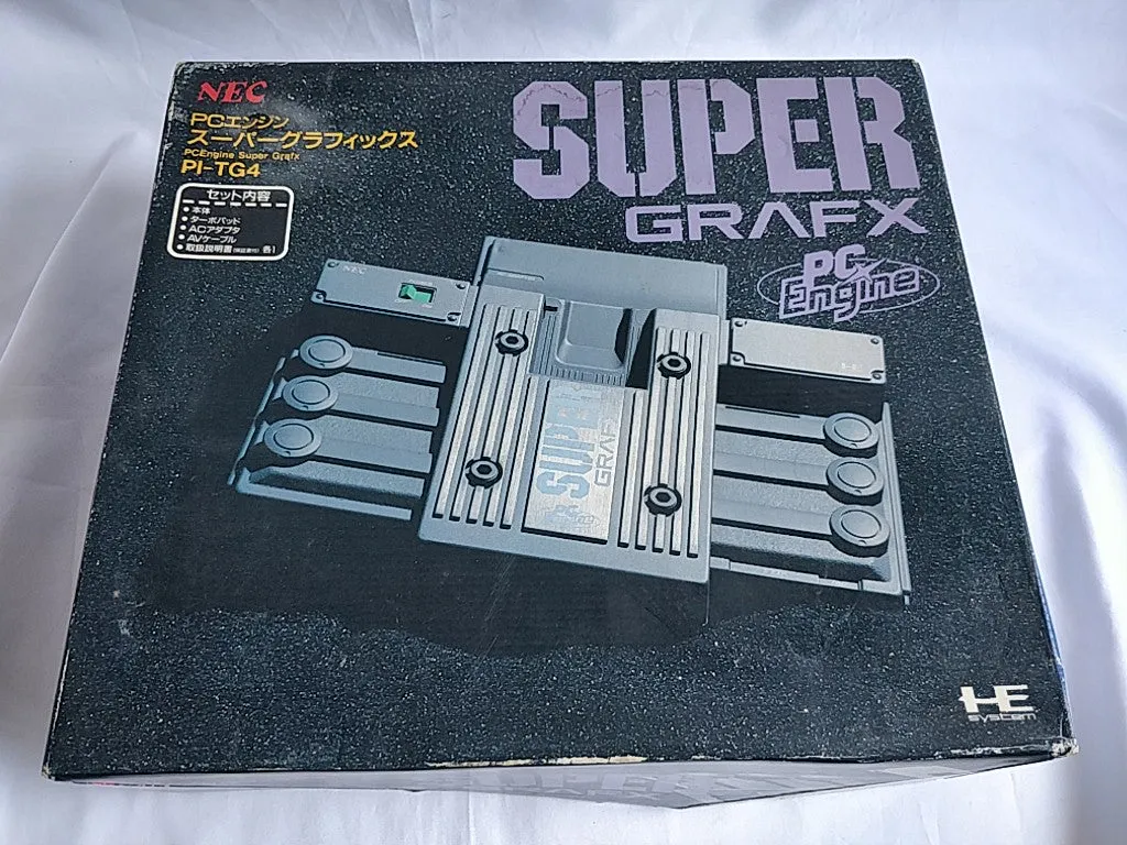 NEC PC Engine SuperGrafx (TurboGrafx-16) Console,Pad ,PSU,Game Boxed set-d0609-