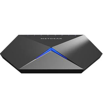 Netgear Nighthawk S8000 8-Port Gaming & Streaming Switch, 8 x Gigabit Ports, Manageable, Desktop Standable - GS808E-100NAS