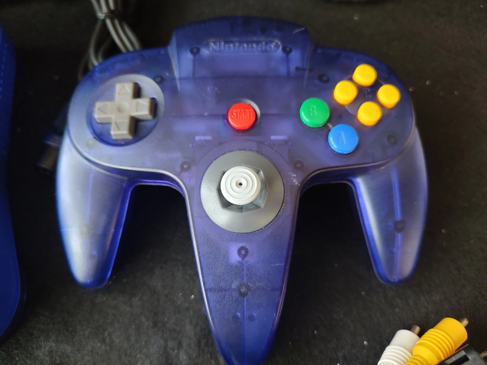 Nintendo 64 Midnight Blue Toysrus limited edition Console set, Working-g0215-