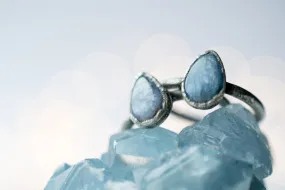 Oxidized Silver Kyanite ring | Blue Kyanite ring