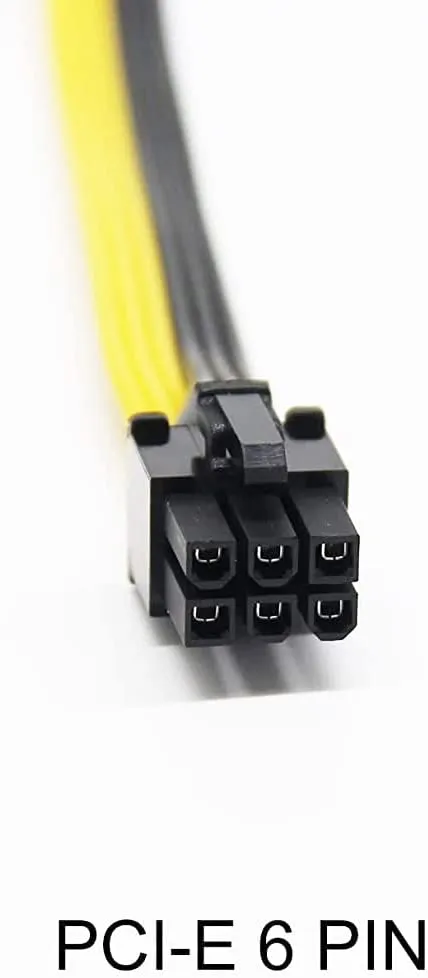 Pi ® (PiPlus®) 16AWG 6Pin to Single 8pin PCI-E Male-to-Male Adapter Cable-60cm
