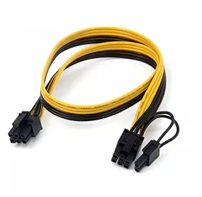 Pi ® (PiPlus®) 18AWG 6Pin to Single 8pin PCI-E Male-to-Male Adapter Cable-50cm