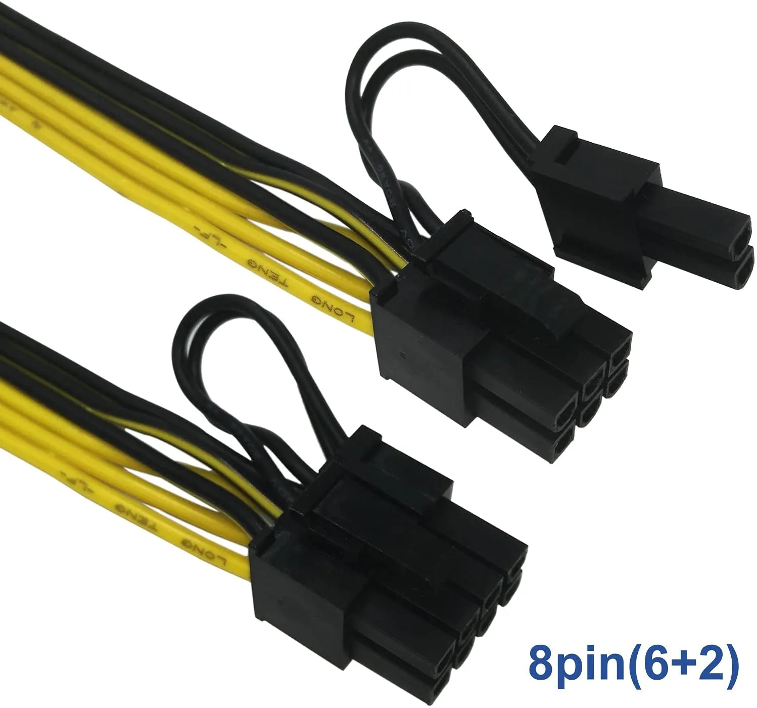 Pi ® (PiPlus®) 18AWG 6Pin to Single 8pin PCI-E Male-to-Male Adapter Cable-50cm