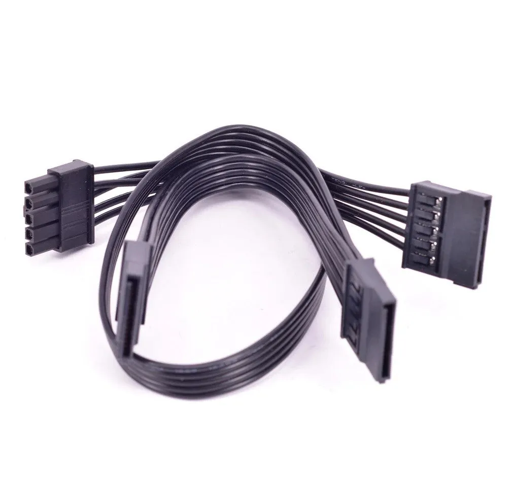 Pi ® (PiPlus®) 5 Pin to 3 SATA 15Pin Power Supply Cable for Cooler Master V series
