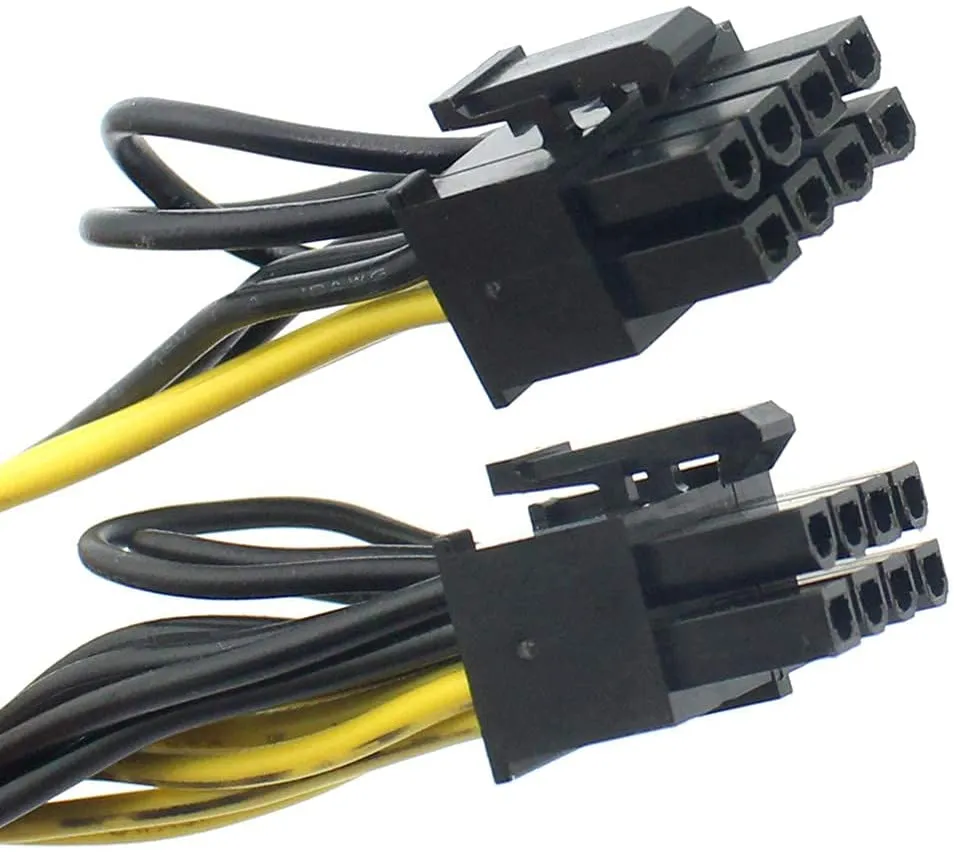Pi ® (PiPlus®) 6 Pin Male to Dual 8 Pin (6 2)Male PCIe GPU Power Adapter Cable :(60cm 20cm)