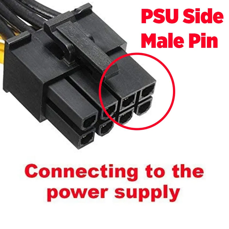 Pi ® (PiPlus®) 8 Pin Male to Dual 8 Pin (6 2) Male PCI Express Power Adapter Cable for EVGA PSU