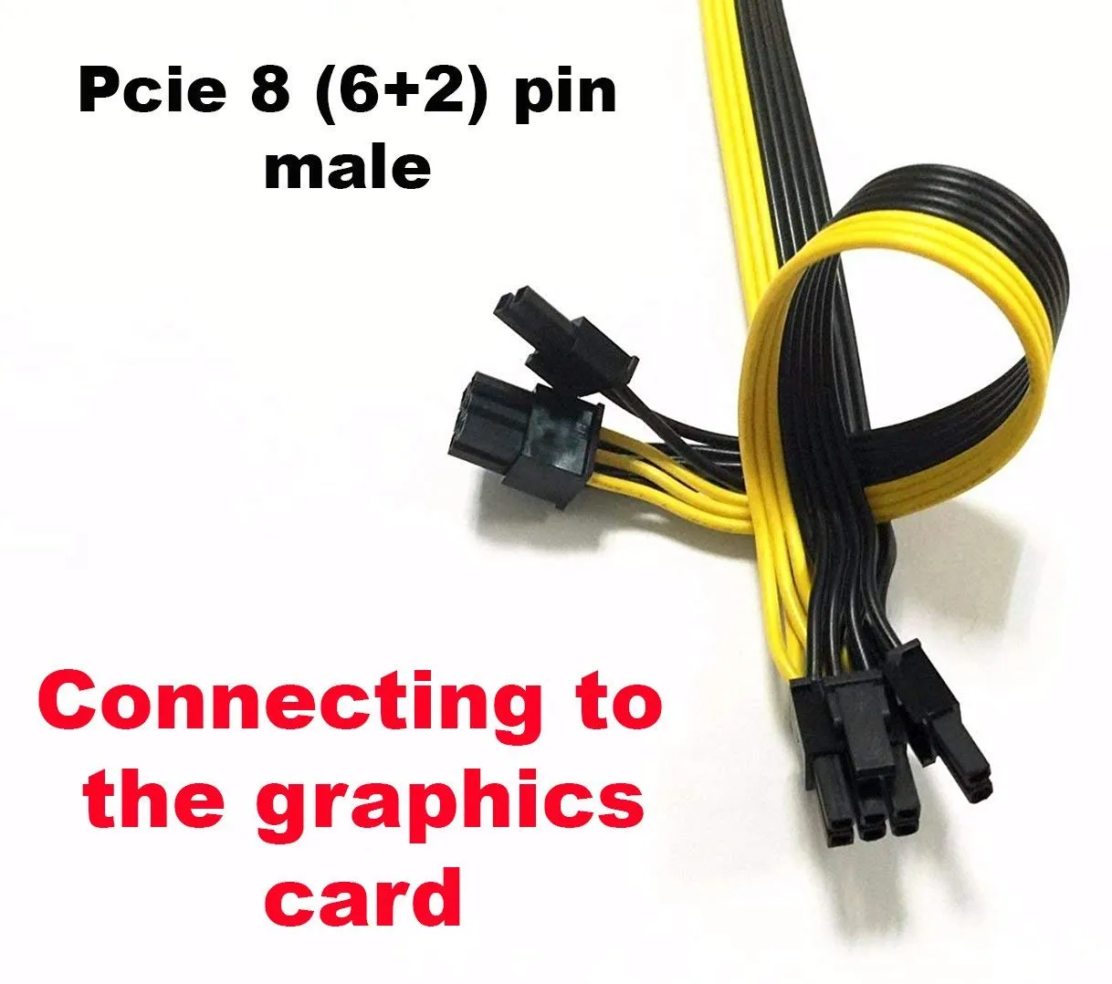 Pi ® (PiPlus®) 8 Pin Male to dual 8Pin (6 2) Pin Male PCIe Power Cable for Cooler Master PSU