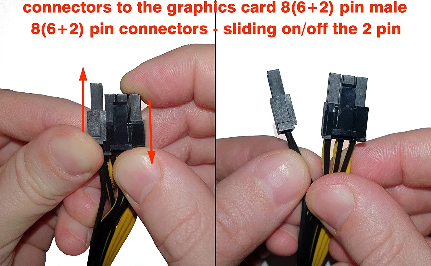 Pi ® (PiPlus®) 8 Pin Male to dual 8Pin (6 2) Pin Male PCIe Power Cable for Cooler Master PSU
