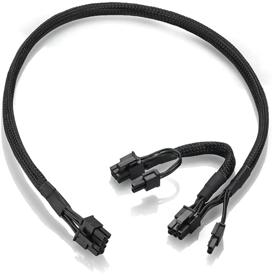 Pi ®(PiPlus®) PSU 8 Pin Male to Dual PCIe 8 Pin (6 2) Male Power Cable For Antec Signature PSU