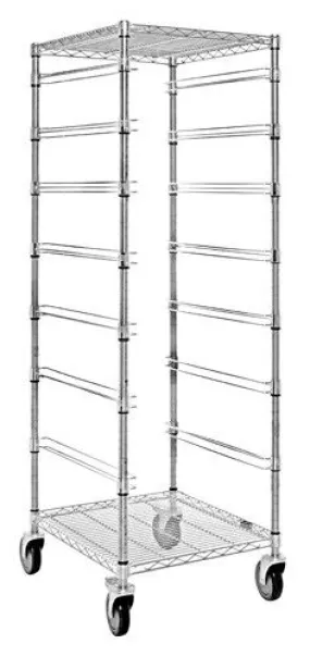 Quantum BC212469M Bin Cart with 7 Rails, 24" x 21" x 69"