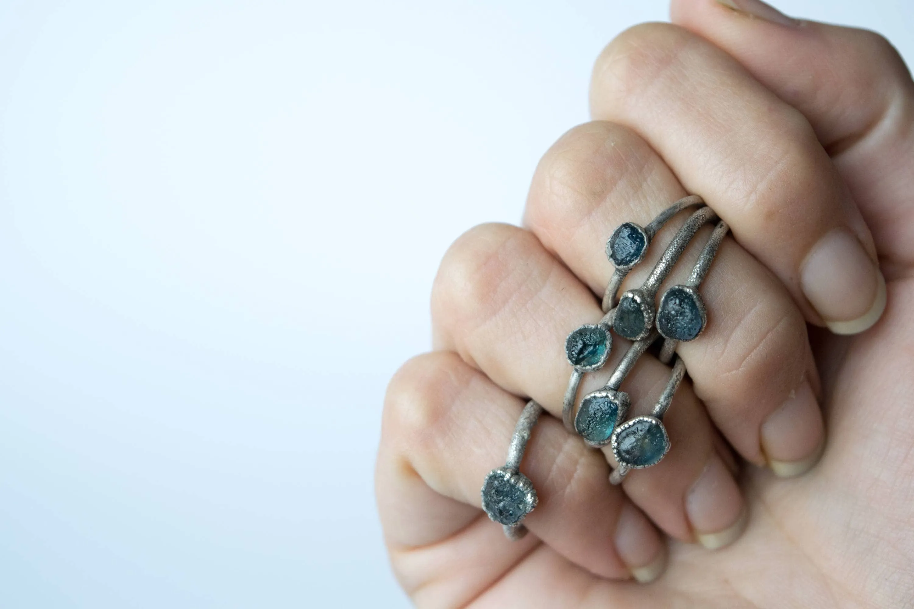 RAW sapphire ring | Blue sapphire ring
