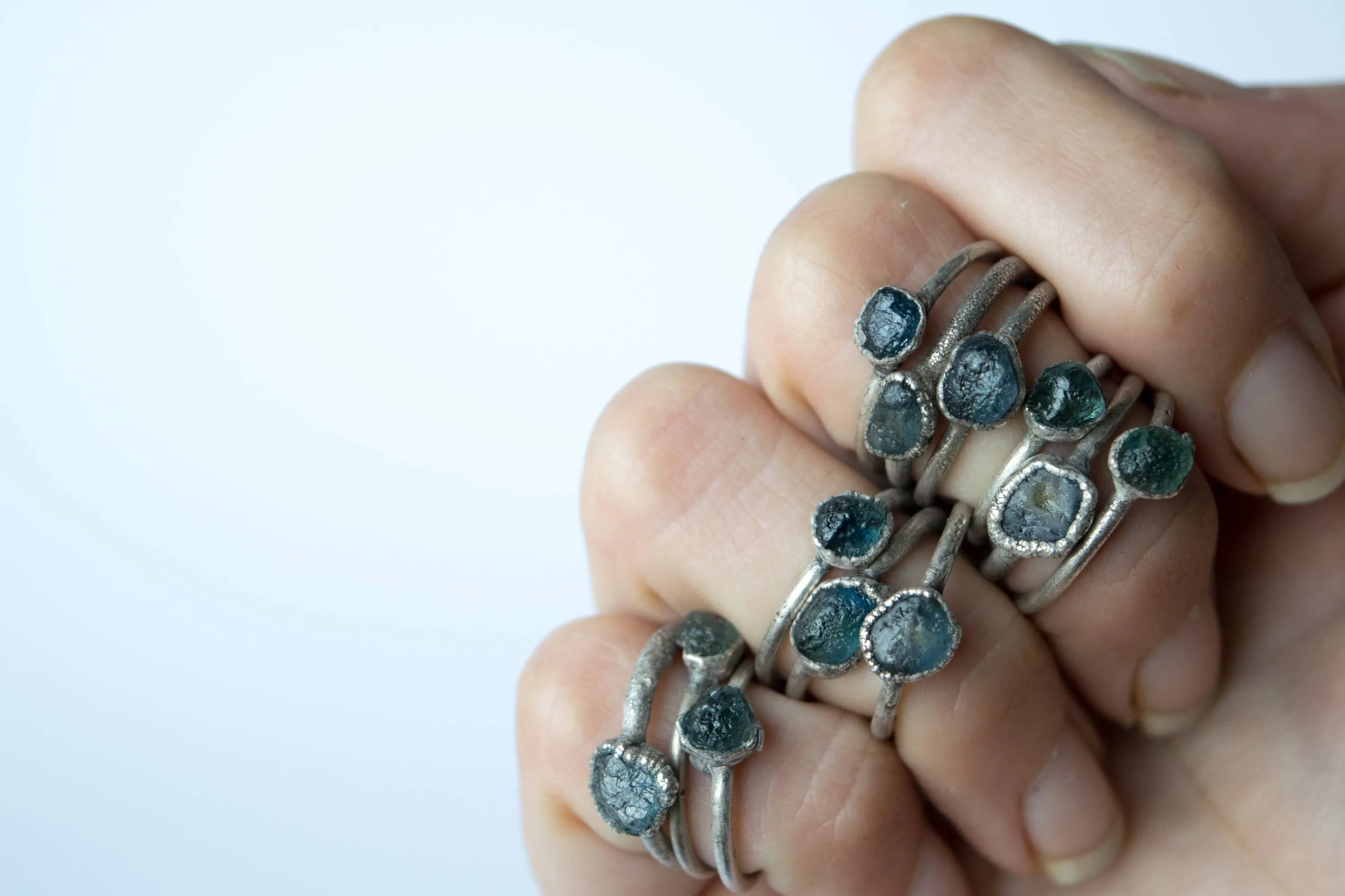 RAW sapphire ring | Blue sapphire ring