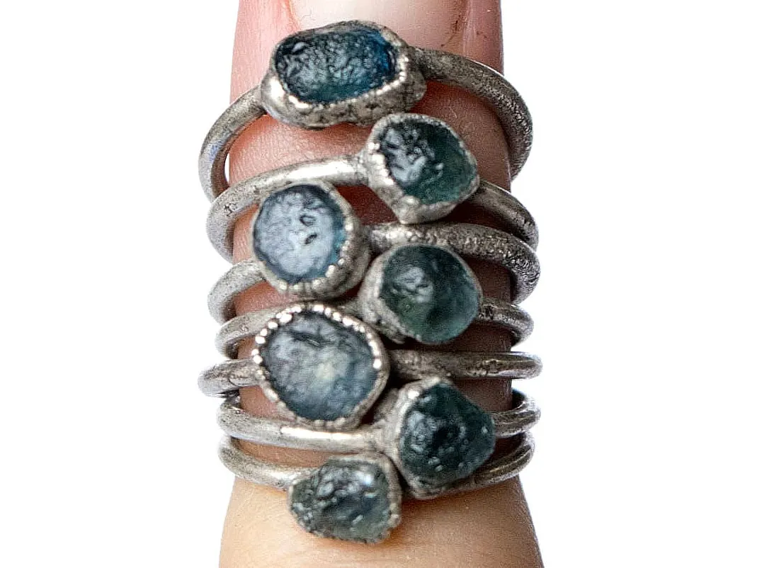 RAW sapphire ring | Blue sapphire ring