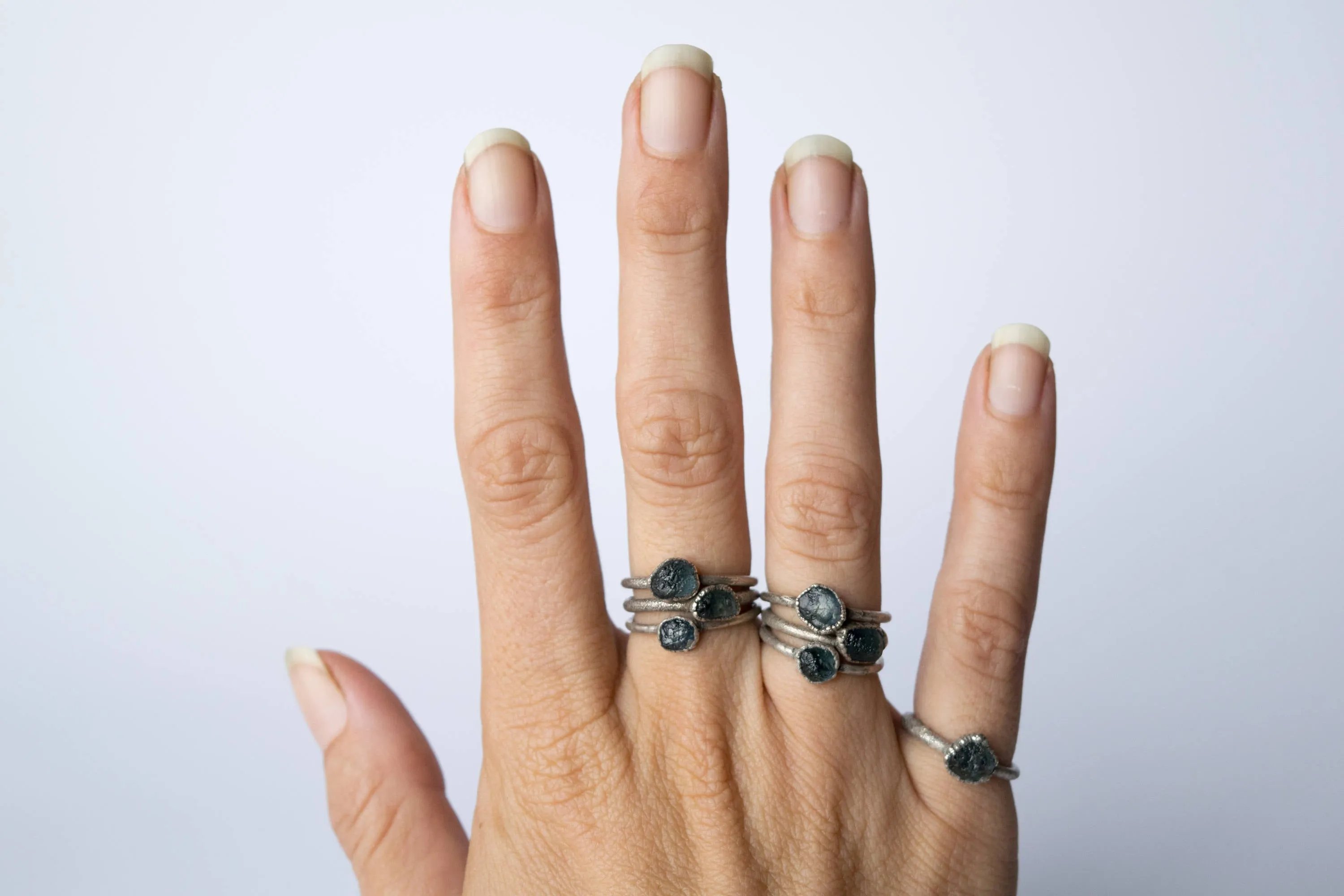 RAW sapphire ring | Blue sapphire ring