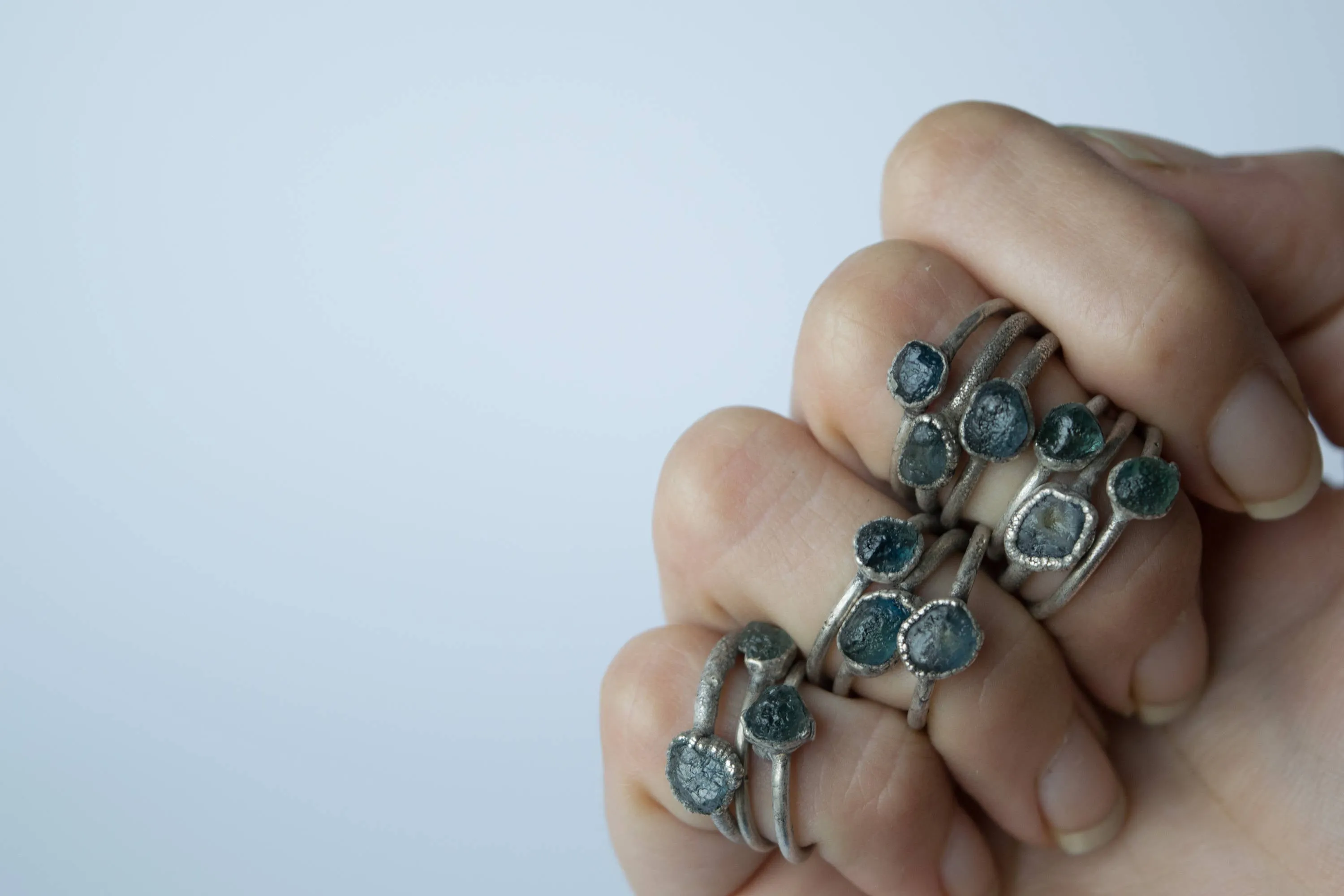 RAW sapphire ring | Blue sapphire ring